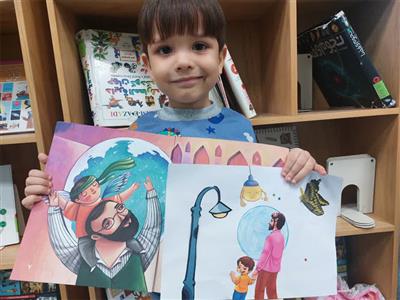 جشنواره رضوی-کلاژ از کتاب لالا کبوتر بال داره